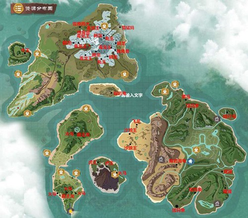 创造与魔法生物分布